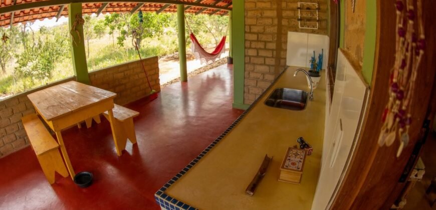Casa nova em Adobe na Reserva Bacupari – Rio – Cavalcante/GO – Chapada dos Veadeiros