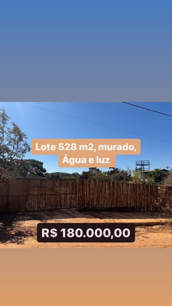 Lote 528m2 – Murado – Água e Luz, Eldorado 1 – Alto Paraíso de Goiás